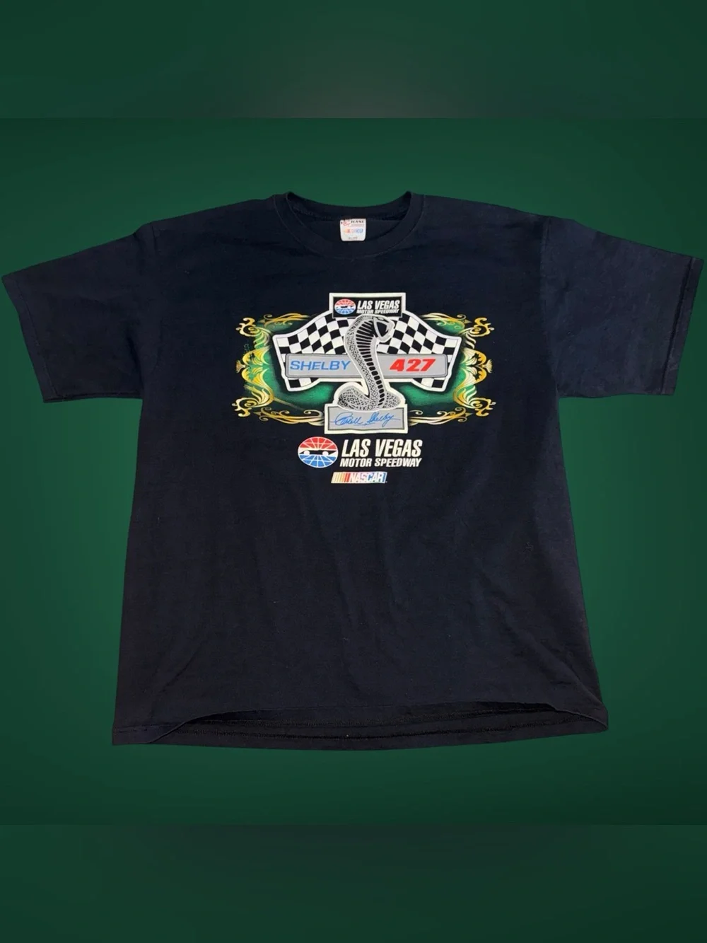 Vintage Y2K 2009 NASCAR Shelby 427 Las Vegas Motor Speedway Size XL T Shirt - Picture 1 of 6